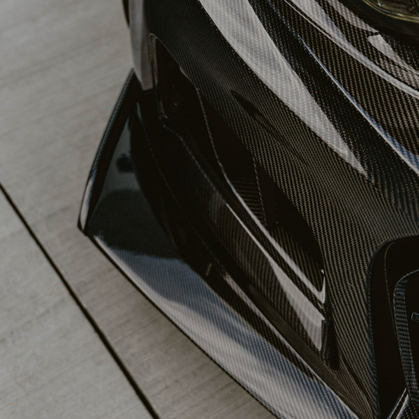 2019-2025 Chevy Camaro SS RS LT Black Panther ZL1 1LE 1PC Full Gloss Carbon Fiber Track Package Front Bumper Conversion for RS Headlights