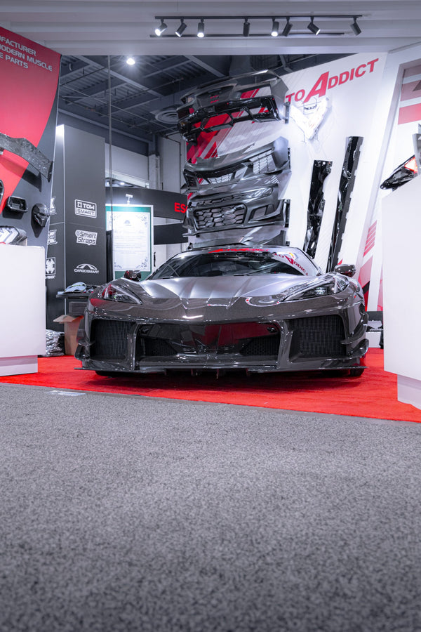 2020-2024 Corvette C8 Deluxe Wide Track Package Full Carbon Fiber Kit Bumper to Bumper