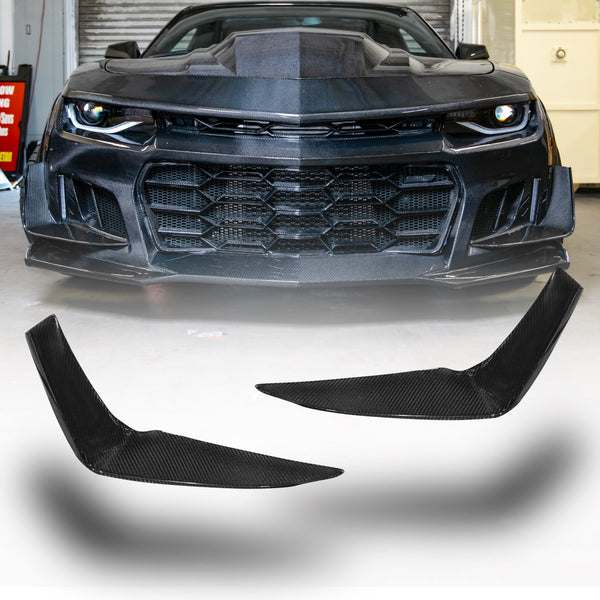 2010-2025 Chevy Camaro 1LE Canards Track Package Double Sided Gloss Carbon Fiber