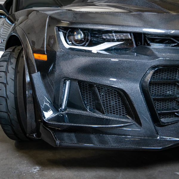 2010-2025 Chevy Camaro 1LE Canards Track Package Double Sided Gloss Carbon Fiber
