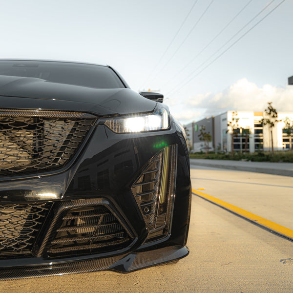 2022-2024 Cadillac CT5-V Blackwing Gloss Carbon Fiber Lower Grille (Pair)