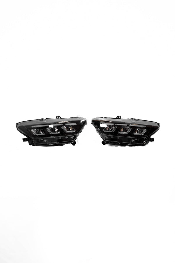 2015-2017 Ford Mustang Projector Headlights S650 Style LED Amber Sequential Turn Signals