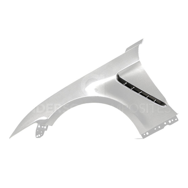 2015 - 2021 Mustang Carbon Fiber GT350 Style Front Fender Vent Inserts (Pair)