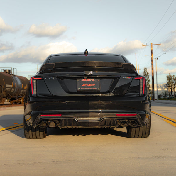 2022-2025 Cadillac CT5-V Blackwing Type-ST Gloss Carbon Fiber Rear Spoiler