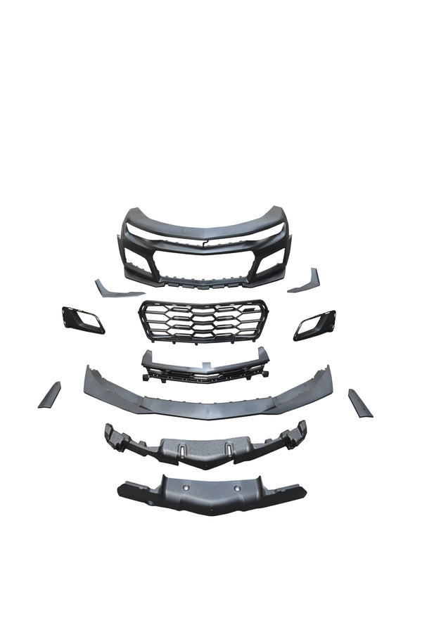 2016-2018 Chevy Camaro ZL1 1LE Track Package Front Bumper Conversion 11pcs Full Kit Flat BLK