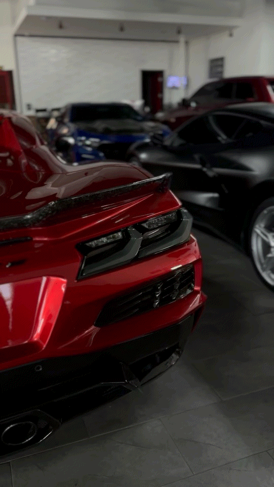 2020-2025 Corvette C8 Euro Smoke Style LED Taillights Amber Sequential Pair