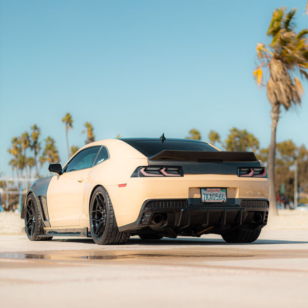 2014-2015 Chevy Camaro Evo Style Shark Fins Rear Diffuser Quad/Single Tips