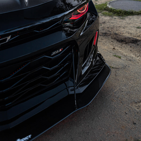 2017-2025 Chevy Camaro ZL1 Carbon Fiber Extension Splitter with Rods