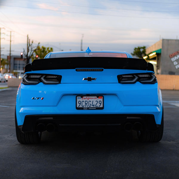 2019-2025 CHEVY CAMARO UMBRA LED TAILLIGHTS GLOSS BLACK/SMOKE LENS