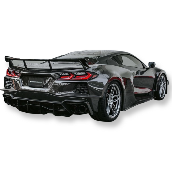 2020-2024 Corvette C8 Deluxe Wide Track Package Full Carbon Fiber Kit Bumper to Bumper