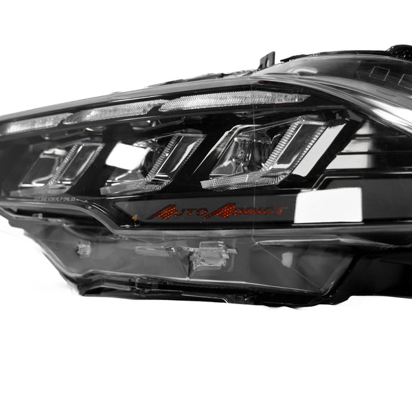 2018-2023 Ford Mustang Projector Headlights S650 Style LED Amber Sequential Turn Signals