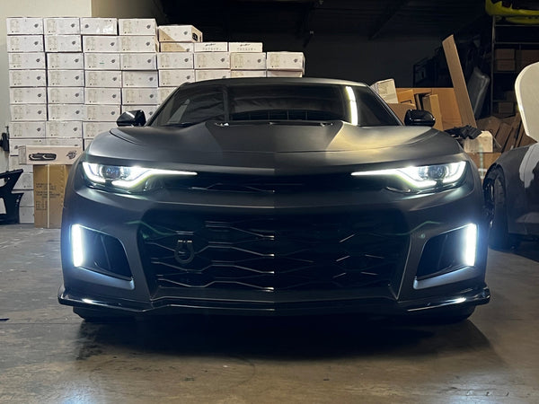 2019-2025 Chevy Camaro ZL1 Front Bumper Conversion 9pcs Full Kit for RS Headlights