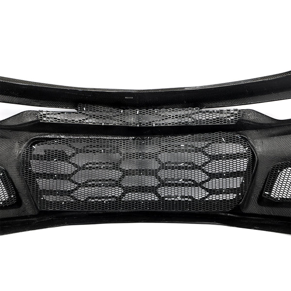 2019-2025 Chevy Camaro SS RS LT Black Panther ZL1 1LE 1PC Full Gloss Carbon Fiber Track Package Front Bumper Conversion for RS Headlights