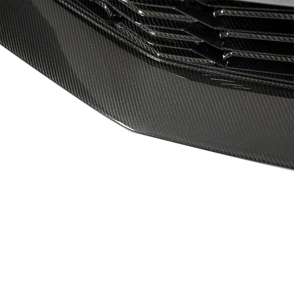 2017-2025 Chevy Camaro ZL1 Black Panther 1PC Full Gloss Carbon Fiber Track Package Front Bumper Conversion