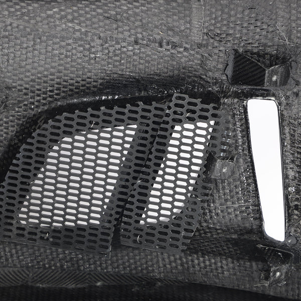 2010-2015 Chevy Camaro Black Panther 1PC Full Gloss Carbon Fiber Track Package Front Bumper Conversion