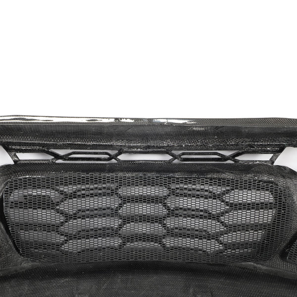 2010-2015 Chevy Camaro Black Panther 1PC Full Gloss Carbon Fiber Track Package Front Bumper Conversion