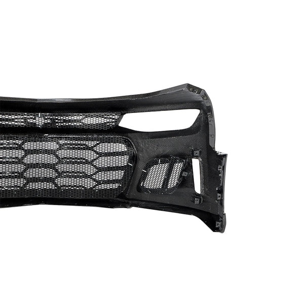 2017-2025 Chevy Camaro ZL1 Black Panther 1PC Full Gloss Carbon Fiber Track Package Front Bumper Conversion