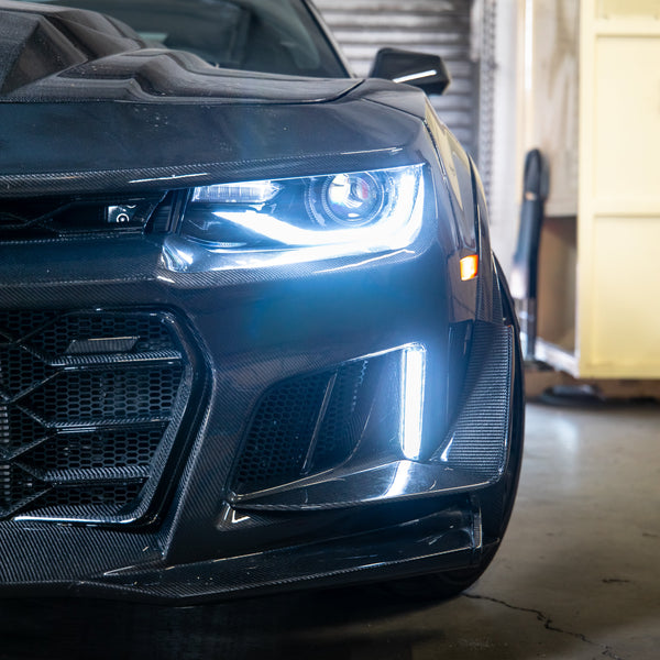 2010-2025 Chevy Camaro 1LE Canards Track Package Double Sided Gloss Carbon Fiber