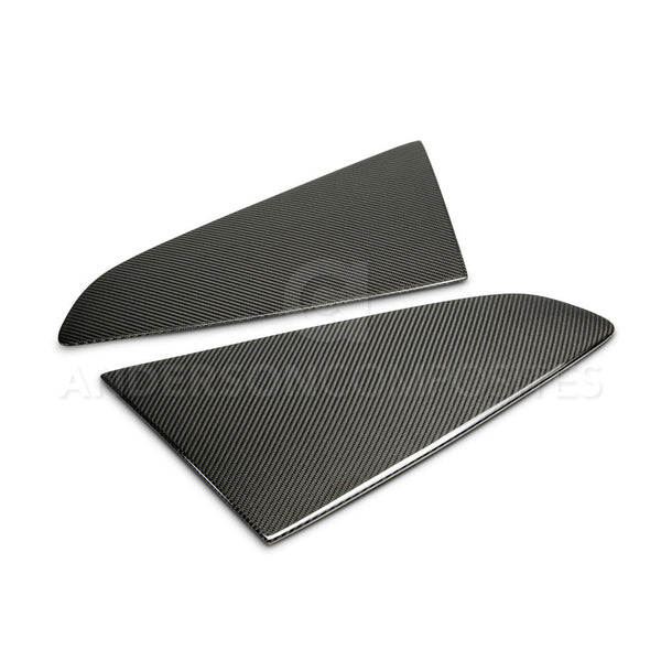 2015 - 2020 Mustang Carbon Fiber Type-Flat Side Window Louvers (Pair)