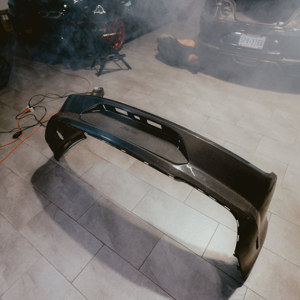 2018-2023 Ford Mustang GT500 Style Double Sided Full Carbon Fiber Track Package Rear Bumper Conversion