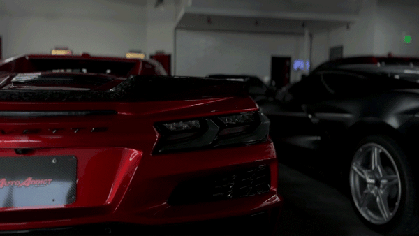 2020-2025 Corvette C8 Euro Smoke Style LED Taillights Amber Sequential Pair