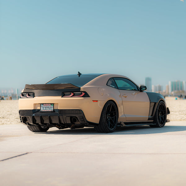 2014-2015 Chevy Camaro Evo Style Shark Fins Rear Diffuser Quad/Single Tips