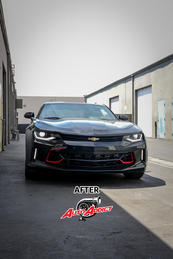 2016-2018 Chevy Camaro OEM Replica Headlights – Amber Sequential LED, Built-in Low/High Beams