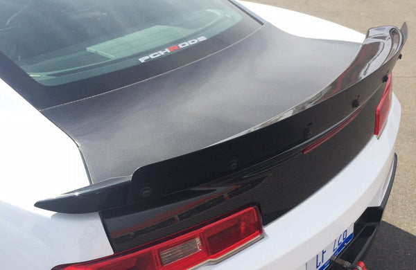 2014-2015 CHEVY CAMARO Z28 STYLE CARBON FIBER SPOILER WICKER BILL