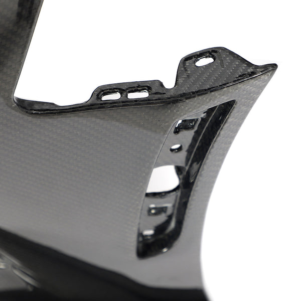 2019-2025 Chevy Camaro SS RS LT Black Panther ZL1 1LE 1PC Full Gloss Carbon Fiber Track Package Front Bumper Conversion for RS Headlights